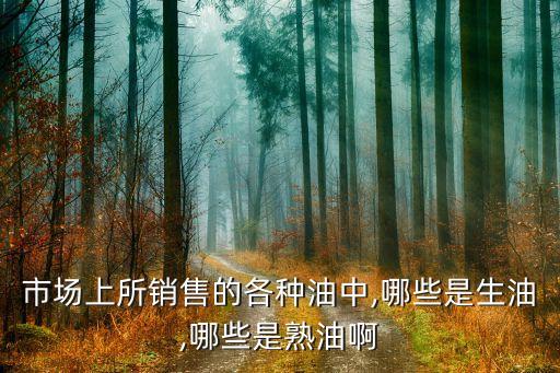商场里卖的食用油叫什么油