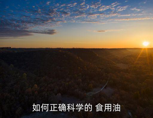 如何正确科学的 食用油