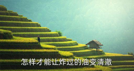 怎样才能让炸过的油变清澈
