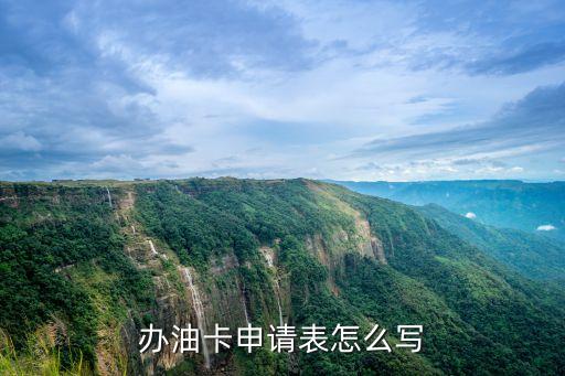办油卡申请表怎么写