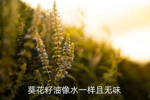 葵花籽油像水一样且无味