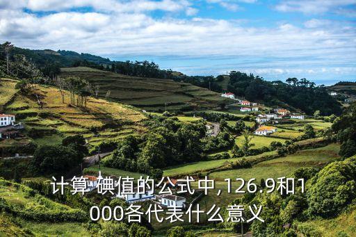 计算 碘值的公式中,126.9和1000各代表什么意义