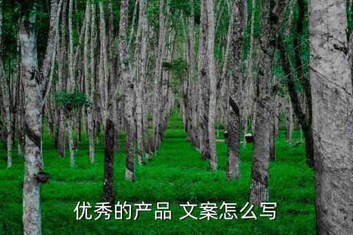 优秀的产品 文案怎么写