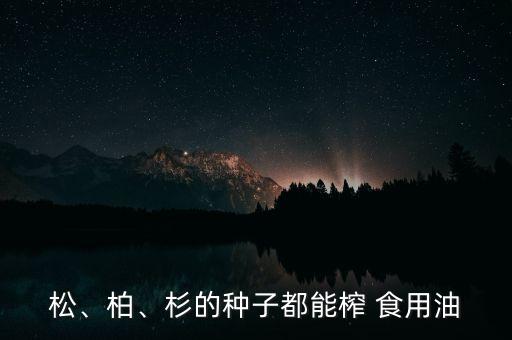 什么籽可以压榨成食用油