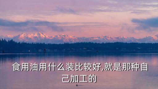  食用油用什么装比较好,就是那种自己加工的