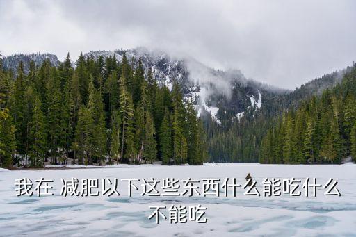 我在 减肥以下这些东西什么能吃什么不能吃
