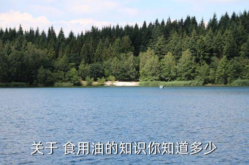关于 食用油的知识你知道多少