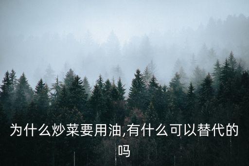 为什么炒菜要用油,有什么可以替代的吗