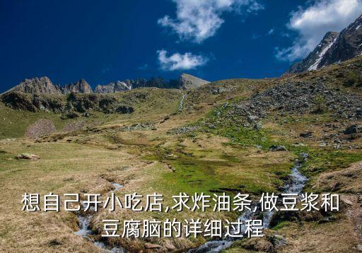 想自己开小吃店,求炸油条,做豆浆和 豆腐脑的详细过程