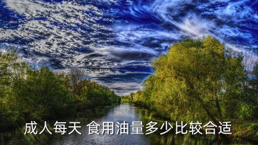 成人每天 食用油量多少比较合适
