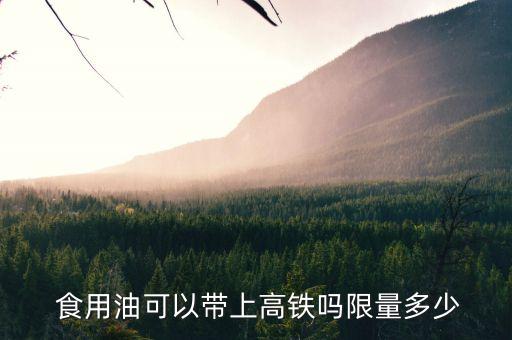 开车能带多少食用油上高速,自己开车能带食用油吗