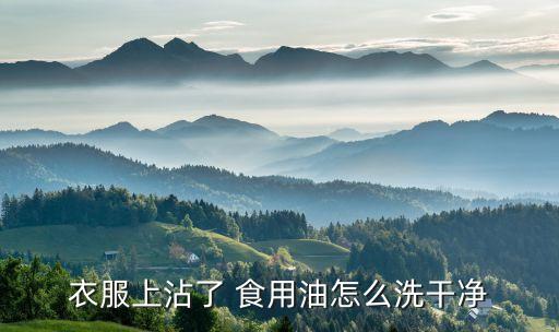 怎么去除食用油