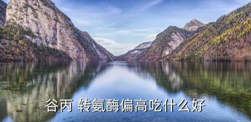 谷丙 转氨酶偏高吃什么好