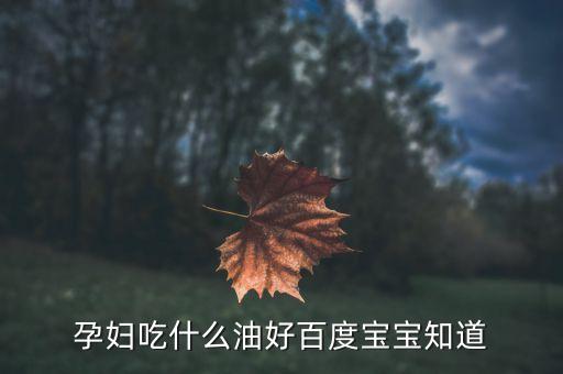 怀孕吃什么食用油比较