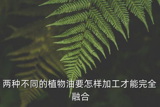 食用油跟什么相融合