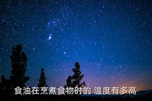 食油在烹煮食物时的 温度有多高