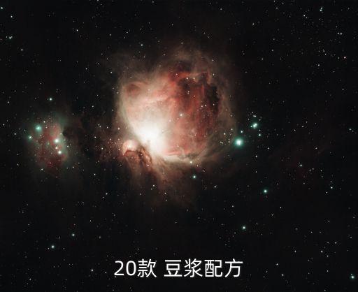 20款 豆浆配方