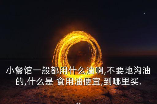小餐馆一般都用什么油啊,不要地沟油的,什么是 食用油便宜,到哪里买...