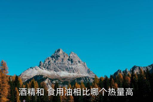 酒精和 食用油相比哪个热量高