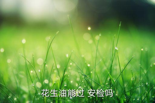 花生油能过 安检吗