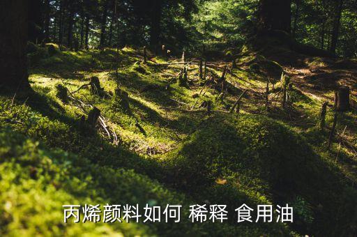 丙烯颜料如何 稀释 食用油