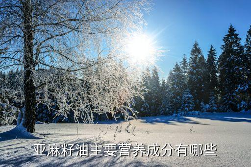 亚麻籽油主要营养成分有哪些