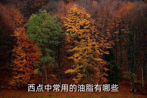 西点中常用的油脂有哪些
