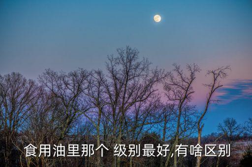 什么是食用油的级别划分,食用油级别怎样划分