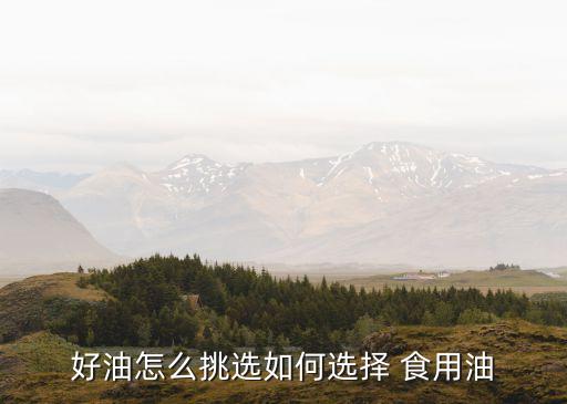 好油怎么挑选如何选择 食用油