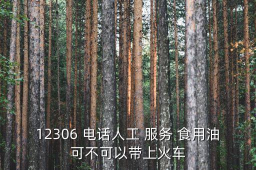 12306 电话人工 服务 食用油可不可以带上火车