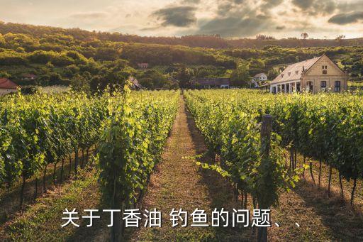 关于丁香油 钓鱼的问题、、