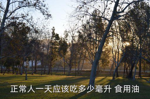 正常人一天应该吃多少毫升 食用油