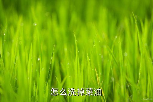 怎么洗掉菜油