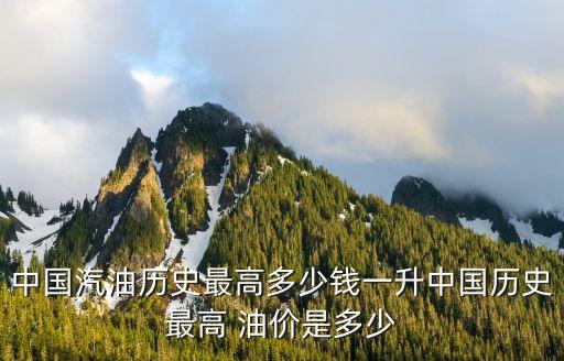 中国汽油历史最高多少钱一升中国历史最高 油价是多少