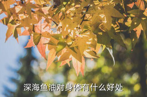 深海鱼油对身体有什么好处