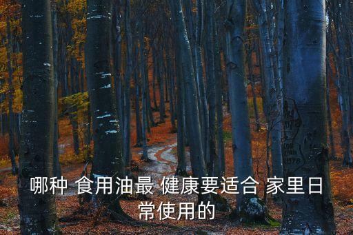 在家里吃什么食用油健康,吃什么食用油最好最健康