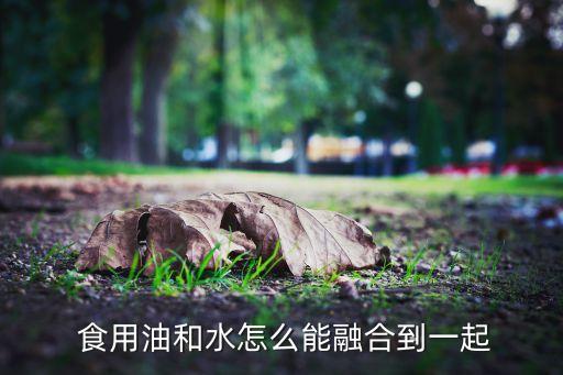  食用油和水怎么能融合到一起