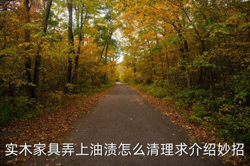 实木家具弄上油渍怎么清理求介绍妙招