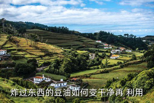 炸过东西的豆油如何变干净再 利用