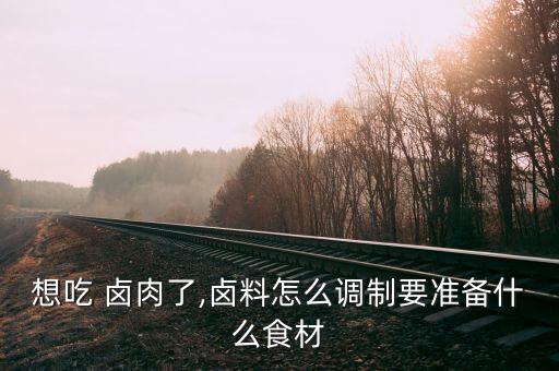 想吃 卤肉了,卤料怎么调制要准备什么食材