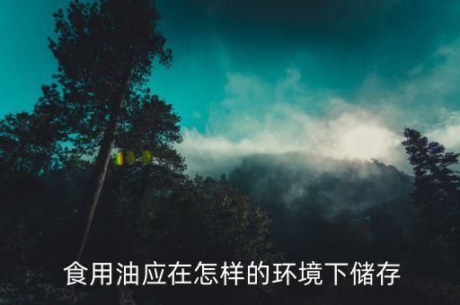  食用油应在怎样的环境下储存